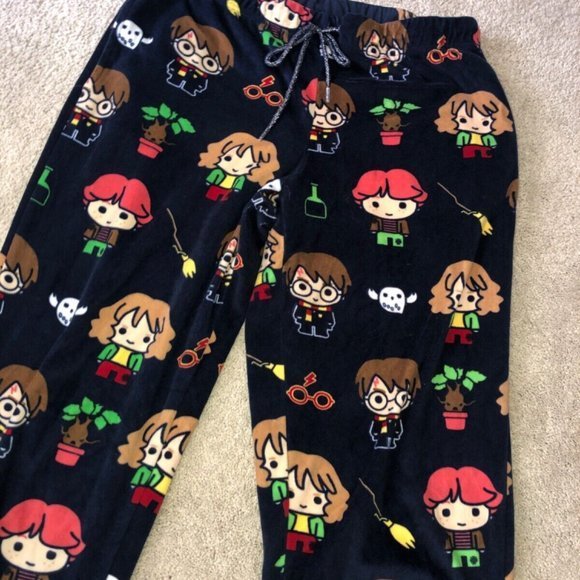 Wizarding World Harry Potter Pajama Bottoms Pants Small 4-6 - Picture 10 of 11